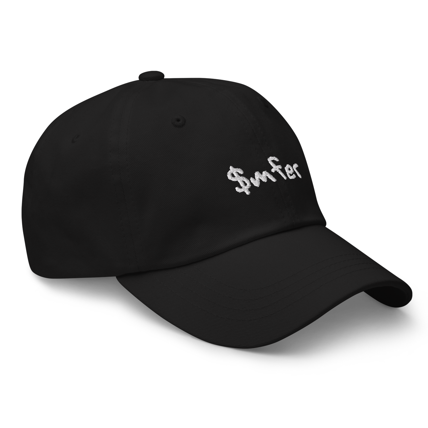 $mfer hat white text