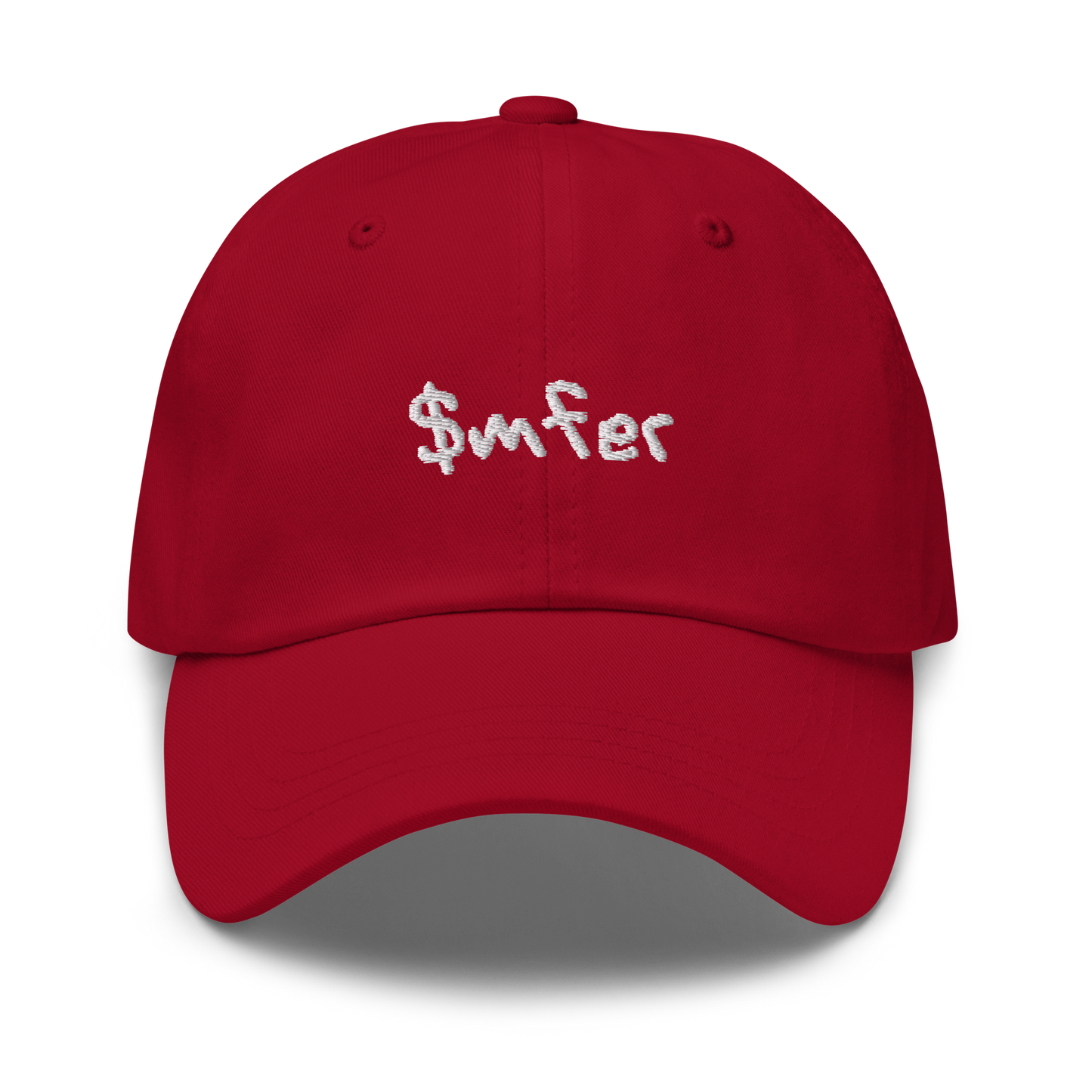 $mfer hat white text