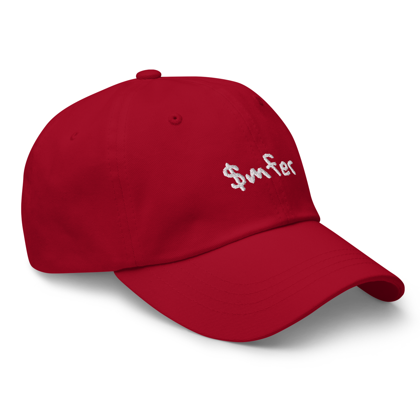 $mfer hat white text