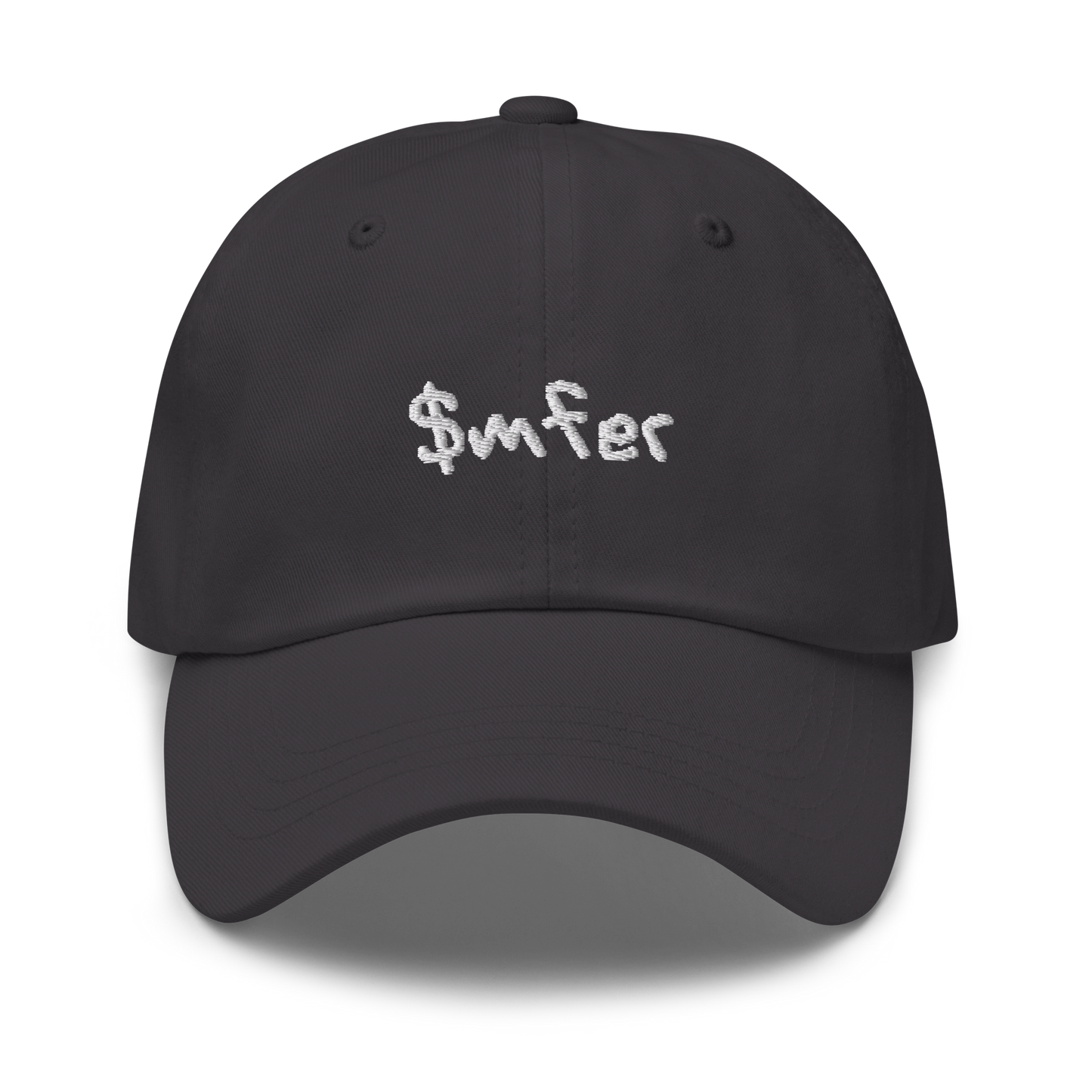 $mfer hat white text