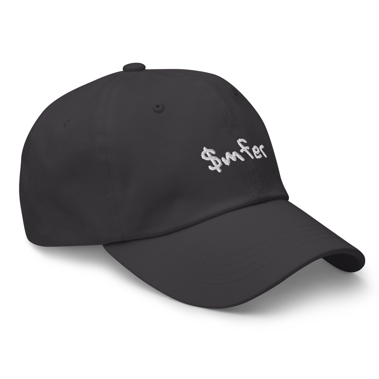 $mfer hat white text