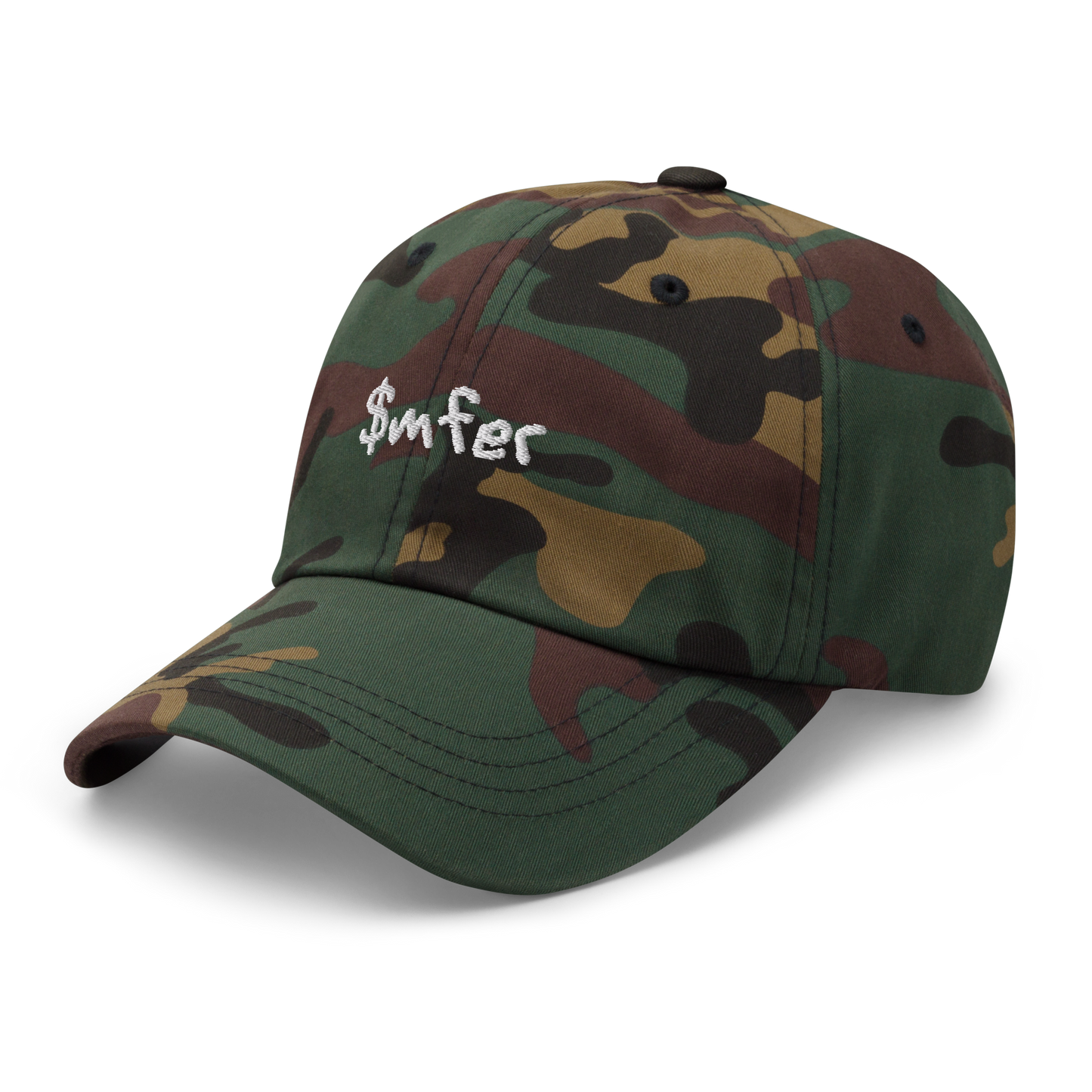 $mfer hat white text