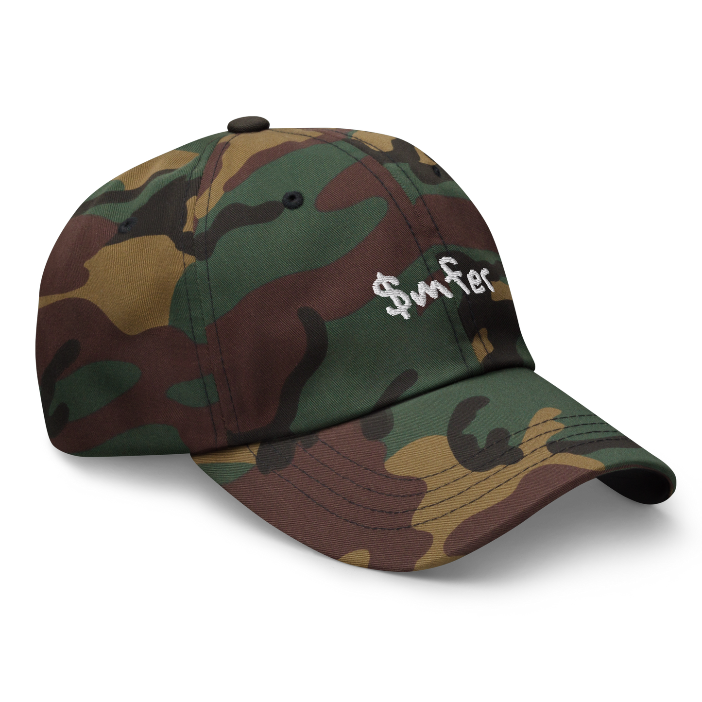 $mfer hat white text