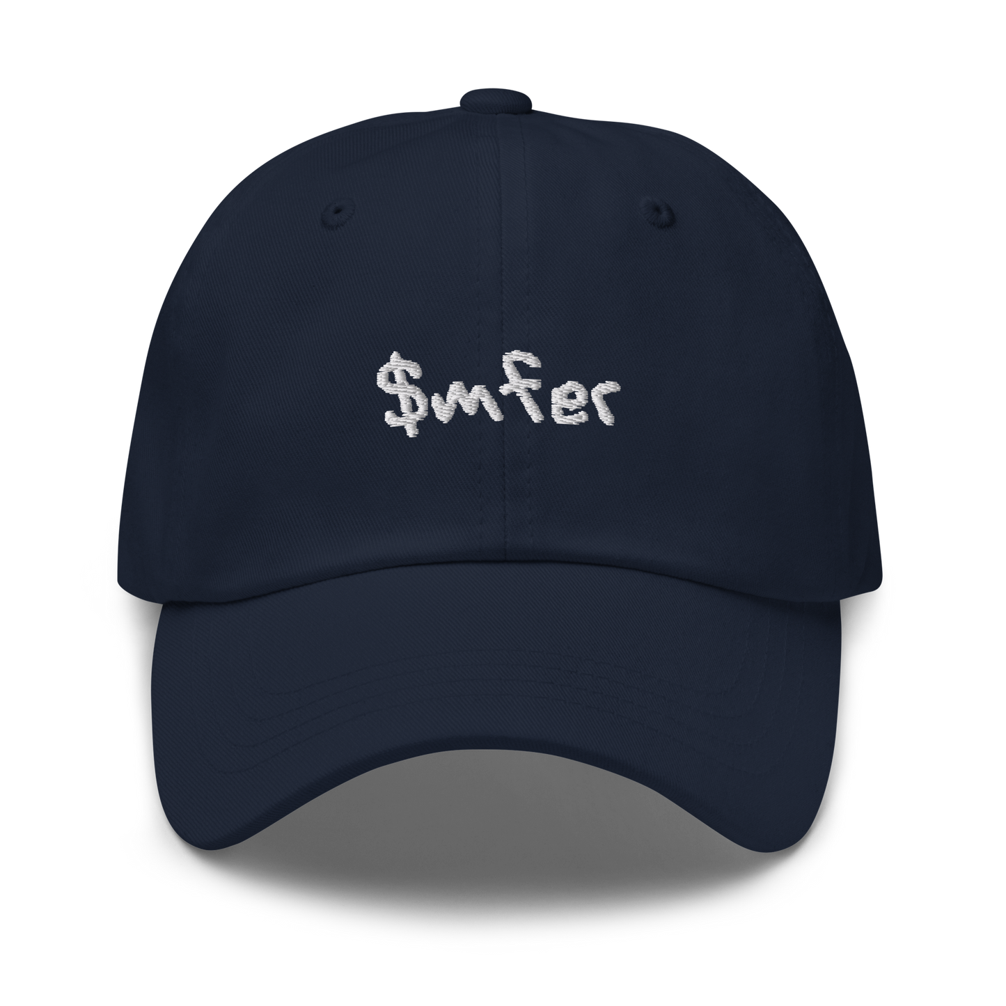 $mfer hat white text