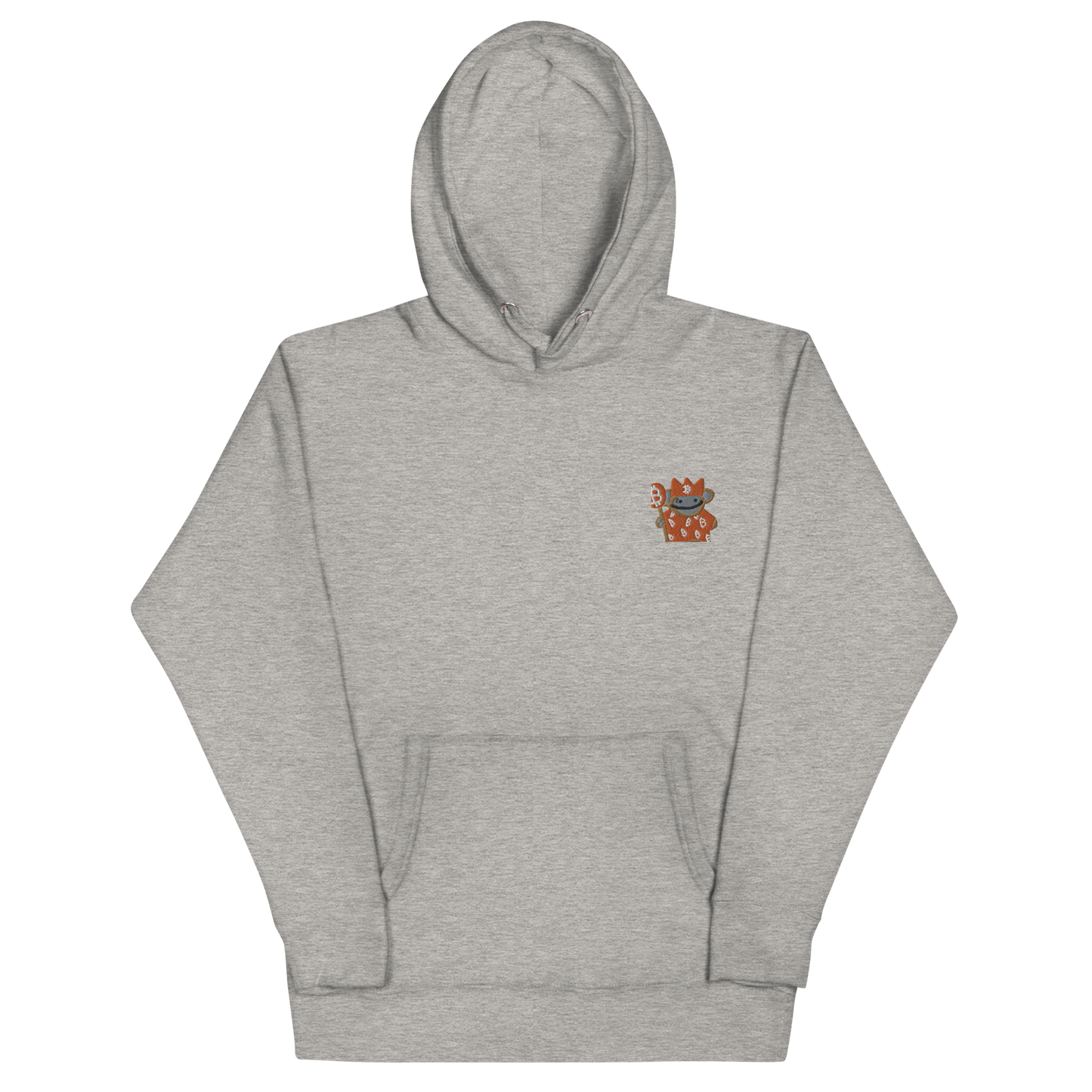 bitcoin puppet embroidered hoodie