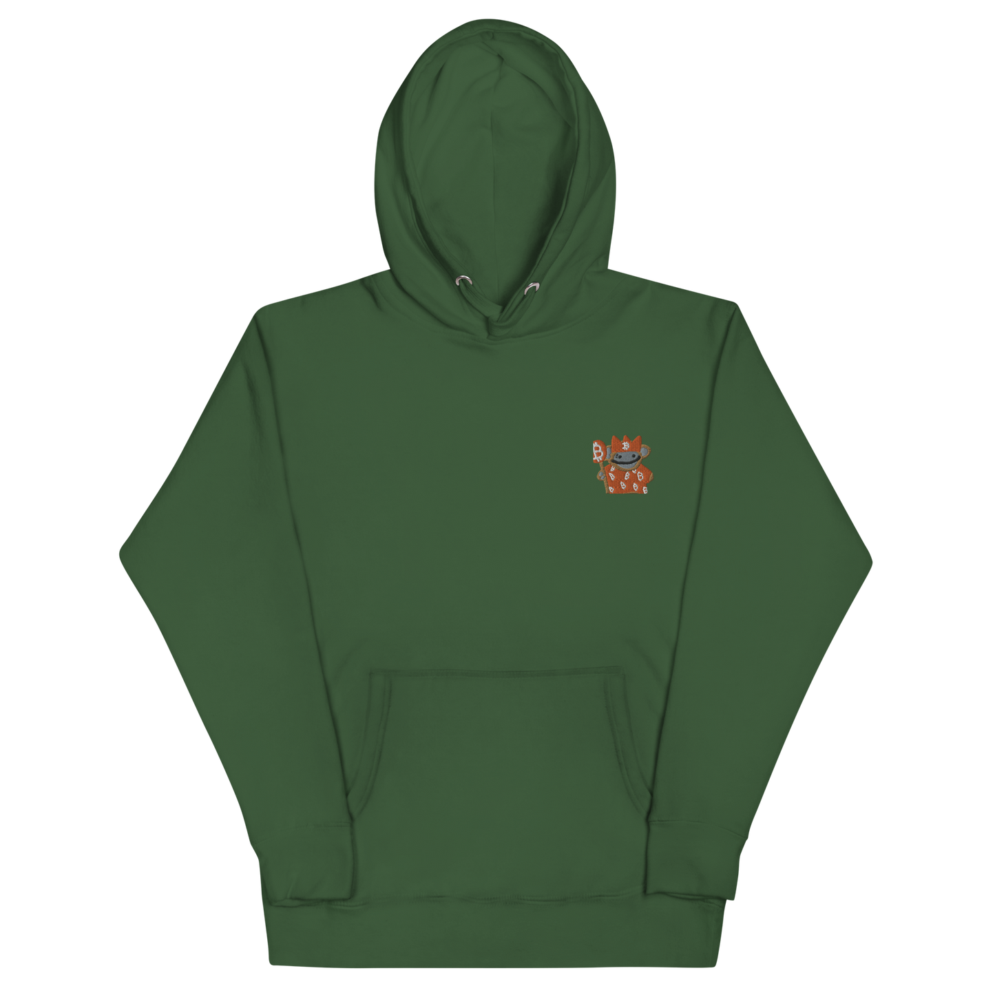 bitcoin puppet embroidered hoodie