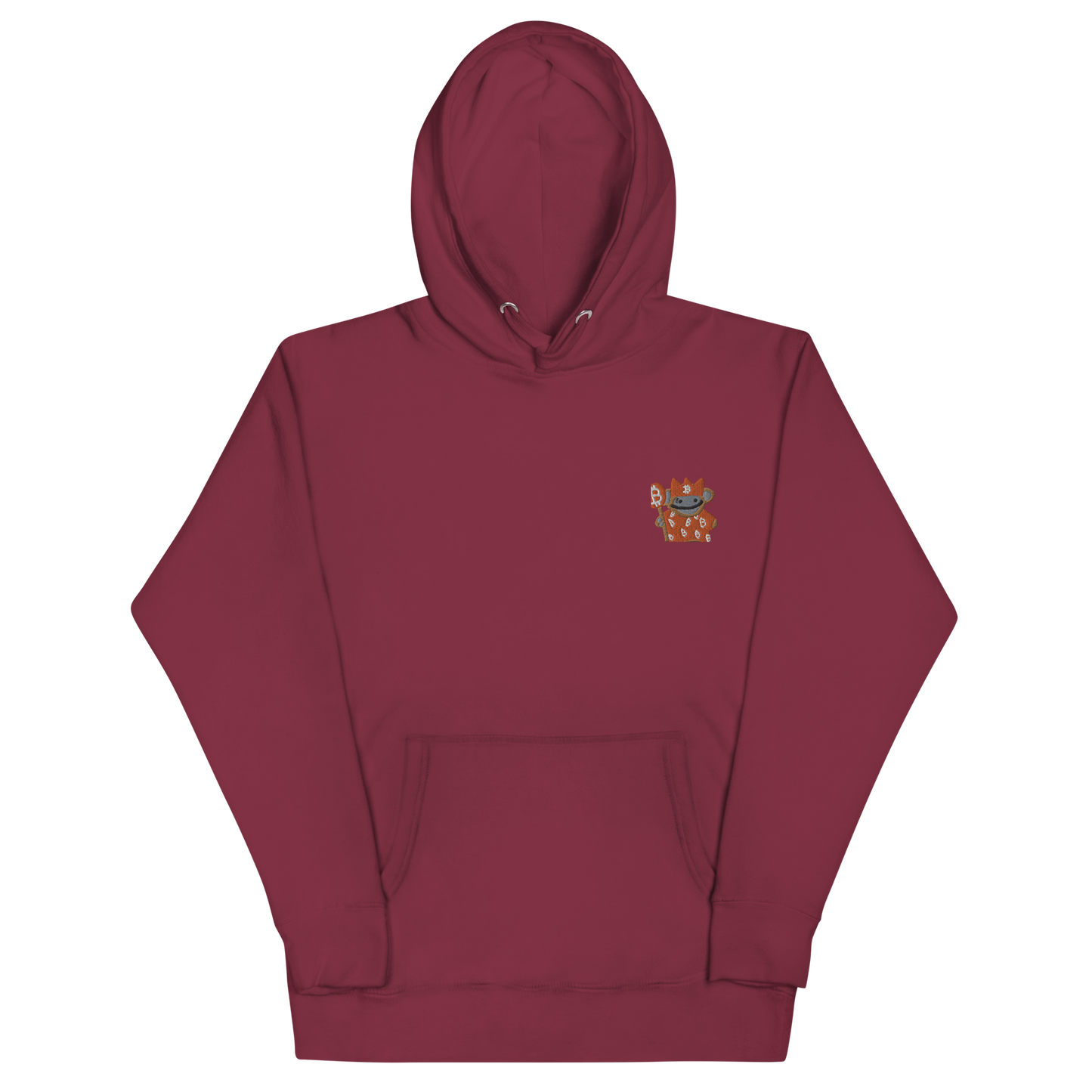 bitcoin puppet embroidered hoodie