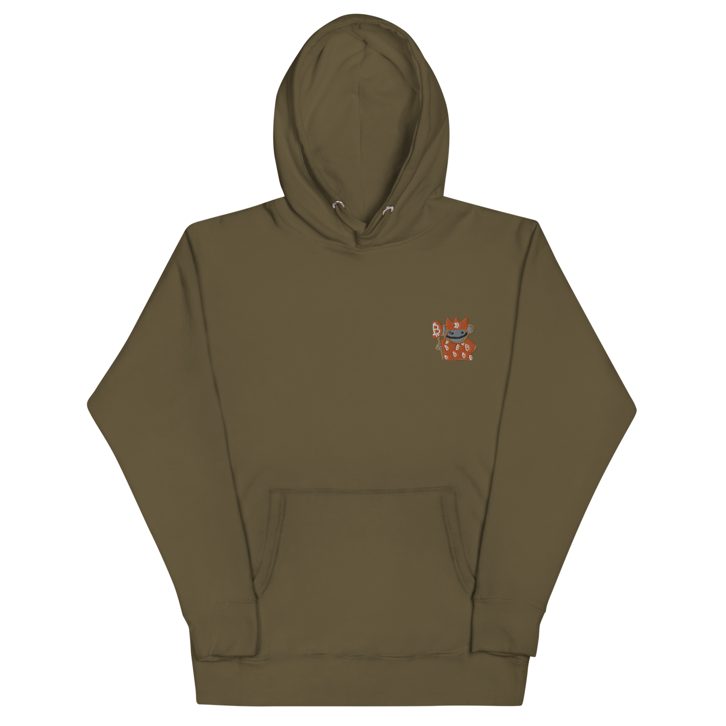 bitcoin puppet embroidered hoodie