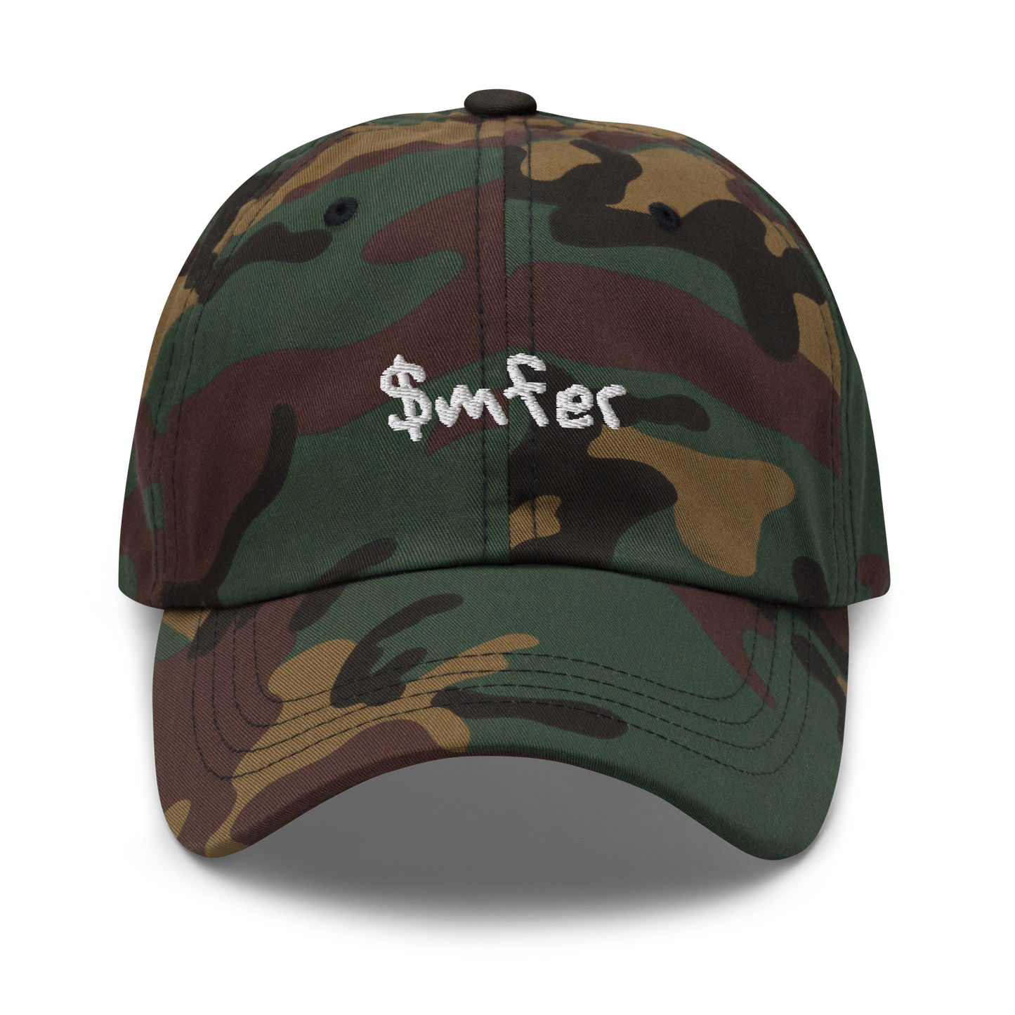 $mfer hat white text